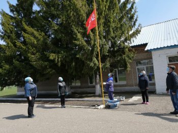 Водружение копии Знамени Победы